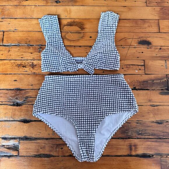 RITA ROW Puffy Popcorn Vintage Pinup Inspired High-waisted Swim Set - Picture 3 of 10